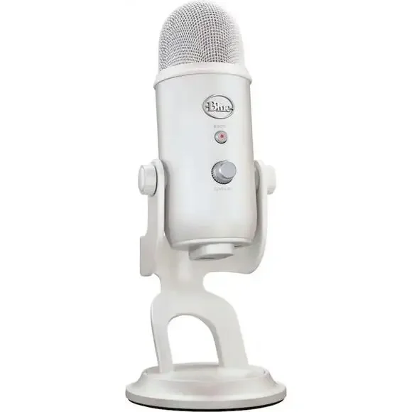 NEW Logitech Blue Yeti USB Microphone White Mist Streaming Gaming Podcast Mic - Picture 1 of 14